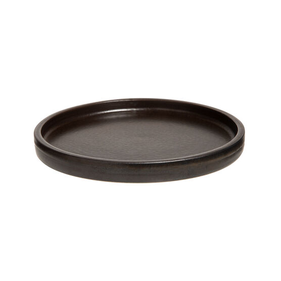Black ceramic side plate
